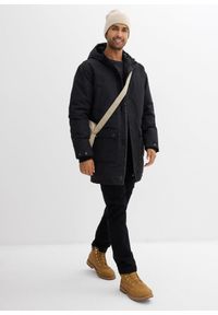bonprix - Parka Essential hybrydowa, termiczna, z puchu z recyklingu, spodnia strona pikowana. Kolor: czarny. Materiał: puch #3