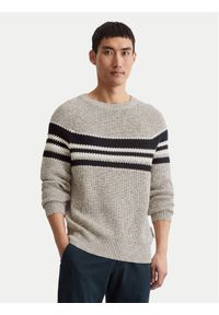 Marc O'Polo Sweter 428 5020 60332 Beżowy Regular Fit. Typ kołnierza: polo. Kolor: beżowy. Materiał: bawełna #1