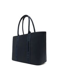 TOMMY HILFIGER - Tommy Hilfiger Torebka Th Logotape Tote AW0AW17198 Granatowy. Kolor: niebieski. Materiał: skórzane #5