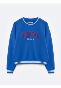 Big-Star - Bluza dziewcęca z logo BIG STAR niebieska Benara 406. Kolor: niebieski. Materiał: bawełna. Wzór: aplikacja, haft #1