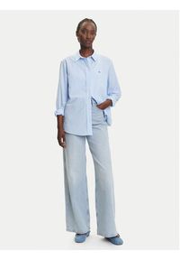 Tommy Jeans Koszula Micro Gingham DW0DW20987 Niebieski Relaxed Fit. Kolor: niebieski. Materiał: bawełna #4