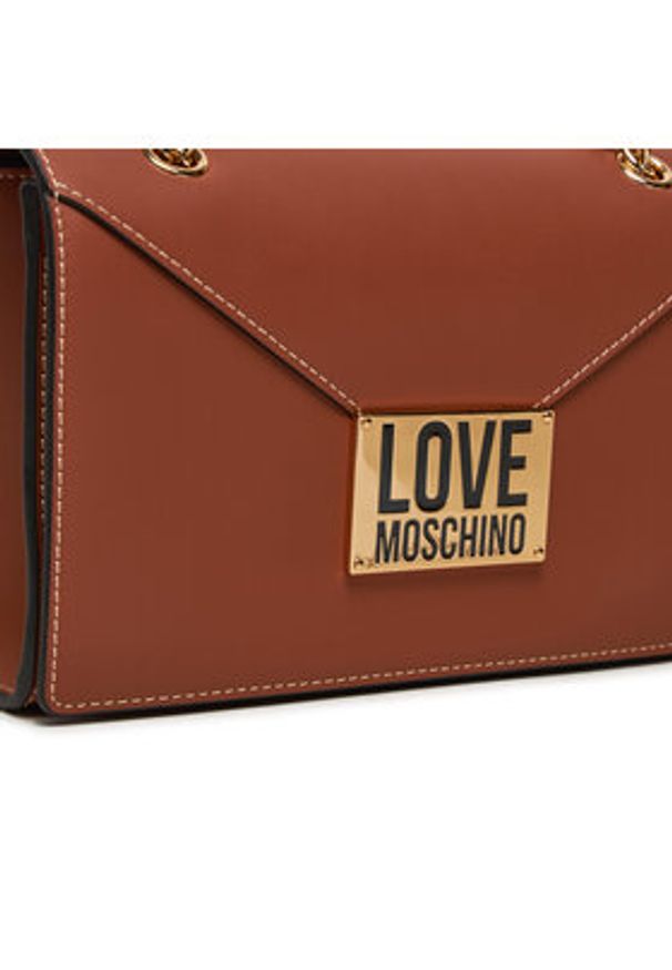 Love Moschino - LOVE MOSCHINO Torebka JC4073PP1LLG120A Brązowy. Kolor: brązowy. Materiał: skórzane