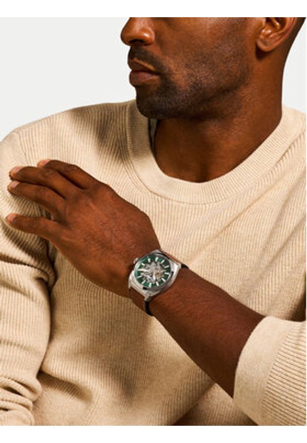 Fossil Zegarek Everett Skeleton Automatic ME3261 Zielony. Kolor: zielony