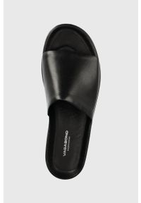 Vagabond Shoemakers klapki skórzane ERIN damskie kolor czarny na platformie. Kolor: czarny. Materiał: skóra. Wzór: gładki. Obcas: na platformie #5