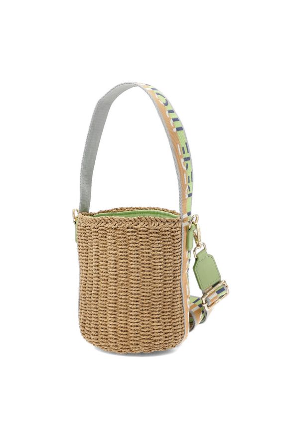 Brązowo-Zielony Stylowy Kuferek Damski Pepe Moll. Kolor: brązowy. Sezon: lato. Styl: elegancki. Rodzaj torebki: na ramię