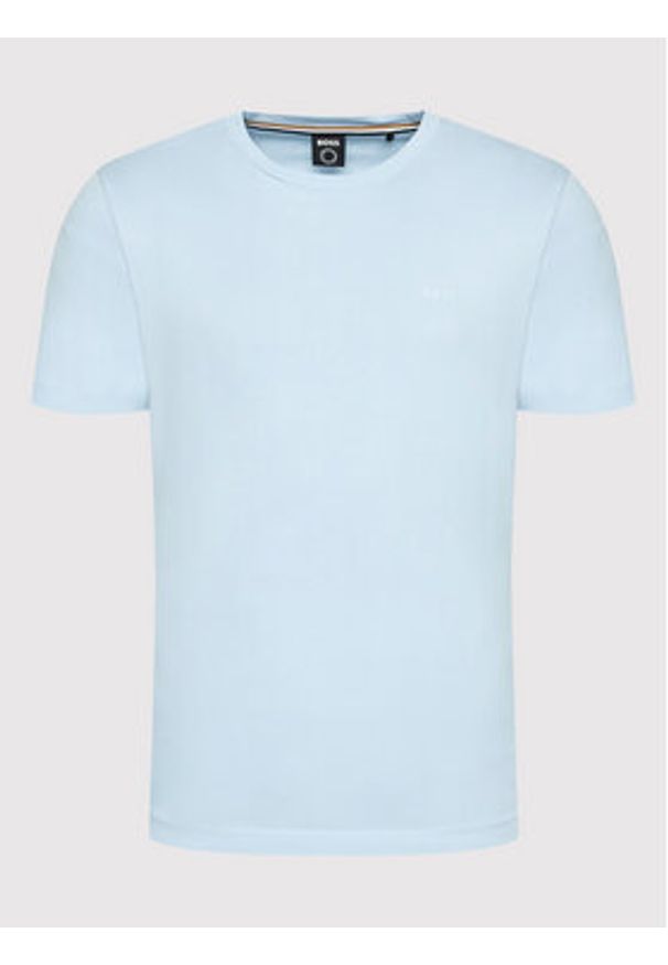 BOSS - Boss T-Shirt Thompson 01 50468347 Błękitny Regular Fit. Kolor: niebieski. Materiał: bawełna