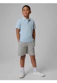 4f - 4F Koszulka polo regular chłopięca - niebieska 140 (9-10 lat). Okazja: na co dzień, na uczelnię. Typ kołnierza: polo. Kolor: niebieski. Materiał: dzianina, materiał. Sezon: lato. Styl: casual, klasyczny #2