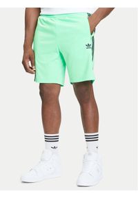 Adidas - adidas Szorty sportowe adicolor Firebird JY1340 Zielony Regular Fit. Kolor: zielony. Materiał: syntetyk. Styl: sportowy