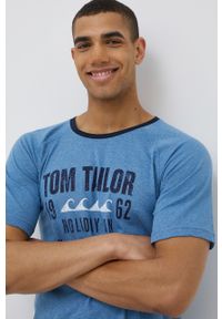 Tom Tailor komplet piżamowy z nadrukiem. Kolor: niebieski. Wzór: nadruk