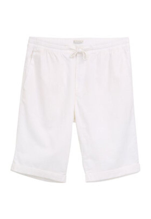 Tom Tailor Szorty materiałowe 1044715 Biały Regular Fit. Kolor: biały. Materiał: bawełna