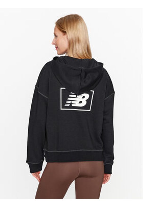 New Balance Bluza Essentials French Terry Hoodie WT33512 Czarny Regular Fit. Kolor: czarny. Materiał: syntetyk, bawełna