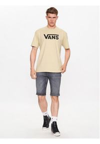 Vans T-Shirt Mn Vans Classic VN000GGG Beżowy Classic Fit. Kolor: beżowy. Materiał: bawełna
