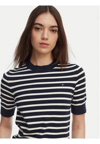 TOMMY HILFIGER - Tommy Hilfiger T-Shirt WW0WW49705 Granatowy Slim Fit. Kolor: niebieski. Materiał: bawełna #4