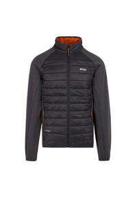 Regatta - Męska Kurtka Hybrydowa Clumber IV Full Zip. Kolor: pomarańczowy, wielokolorowy, fioletowy, szary