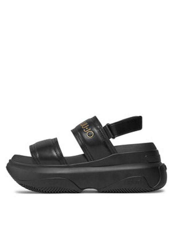 Liu Jo Sandały June Sandal 09 BA4029 EX014 Czarny. Kolor: czarny. Materiał: skóra