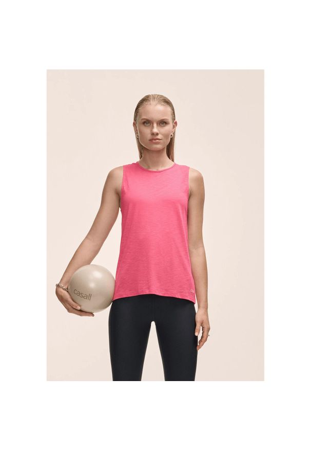 CASALL - Damska Koszulka Sportowa Casall Soft Tank Top Fitness Joga. Kolor: różowy. Materiał: tkanina. Sport: fitness, joga i pilates
