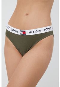 TOMMY HILFIGER - Tommy Hilfiger figi kolor zielony. Kolor: zielony. Materiał: materiał