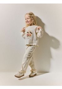 Reserved - Prążkowane spodnie - złamana biel. Materiał: prążkowany #1