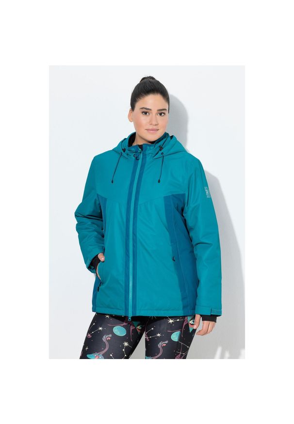 ULLA POPKEN - Damskie Kurtka funkcyjna HYPRAR wodoodporna kaptur ochrona przed wiatrem. Kolekcja: plus size. Kolor: zielony. Materiał: poliester, materiał. Sport: turystyka piesza