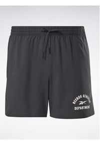 Reebok Szorty sportowe Training Graphic Woven Shorts HT3705 Czarny. Kolor: czarny. Materiał: syntetyk. Styl: sportowy