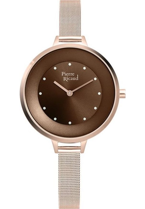 Zegarek Pierre Ricaud Zegarek damski Pierre Ricaud P22039.914GQ-SET różowe złoto. Kolor: złoty, wielokolorowy, różowy