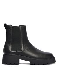 Calvin Klein Sztyblety YW0YW02072 Czarny. Kolor: czarny. Materiał: skóra