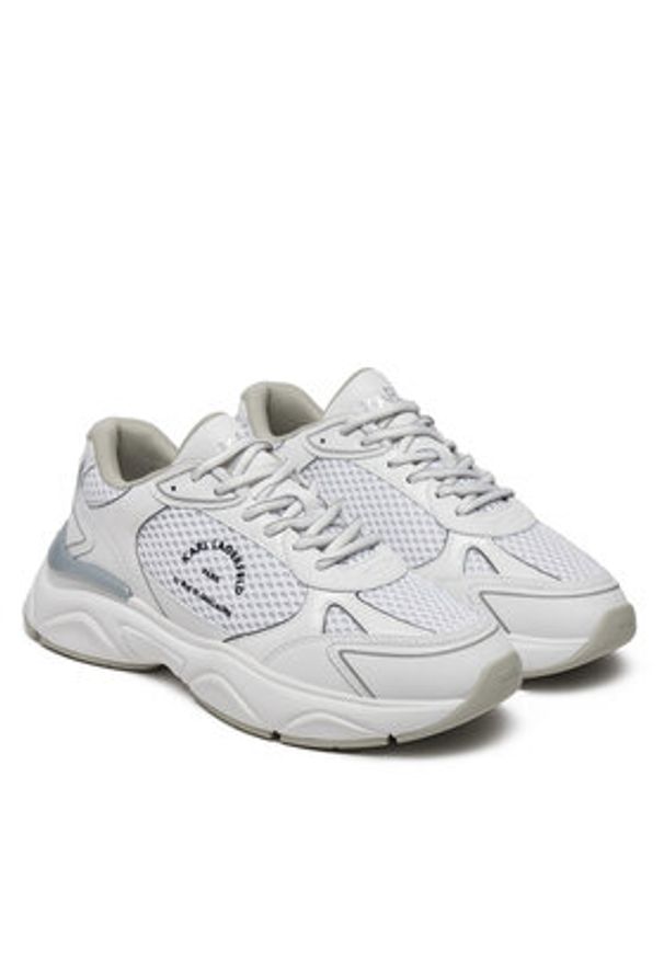 Karl Lagerfeld - KARL LAGERFELD Sneakersy Komet KL56538A Biały. Kolor: biały. Materiał: skóra