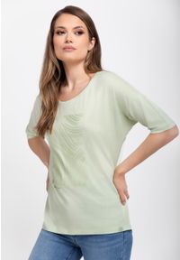 Volcano - Luźna koszulka z nadrukiem, Comfort Fit, T-FEST. Materiał: bawełna, skóra, materiał. Wzór: nadruk #1