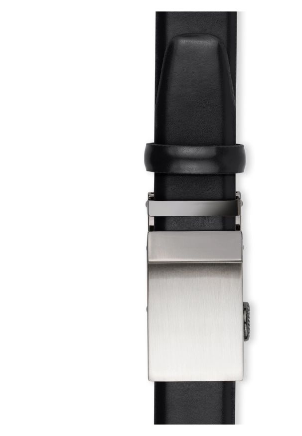 Czarny skórzany pasek męski - Pako Lorente. Kolor: czarny. Materiał: skóra. Styl: elegancki