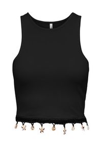 only - ONLY Top Shelly 15325019 Czarny Slim Fit. Kolor: czarny. Materiał: bawełna #4