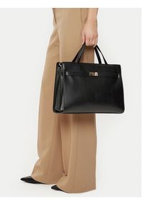 TOMMY HILFIGER - Tommy Hilfiger Torebka Th Heritage Workbag AW0AW16910 Czarny. Kolor: czarny. Materiał: skórzane #4