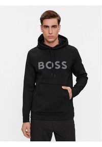 BOSS - Boss Bluza Soody 1 50504750 Czarny Regular Fit. Kolor: czarny. Materiał: bawełna, syntetyk