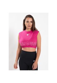 GORILLA WEAR - Albion Duże rozmiary Crop Top - Różowy. Kolor: różowy. Sport: fitness #1