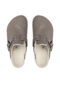 Birkenstock Kapcie Boston 1017650 Szary. Kolor: szary. Materiał: welur, skóra #6