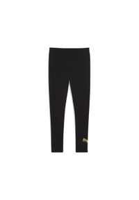 Puma - Damskie legginsy ESS METALLIC PUMA Black Metallic Gold. Kolor: czarny. Sport: bieganie