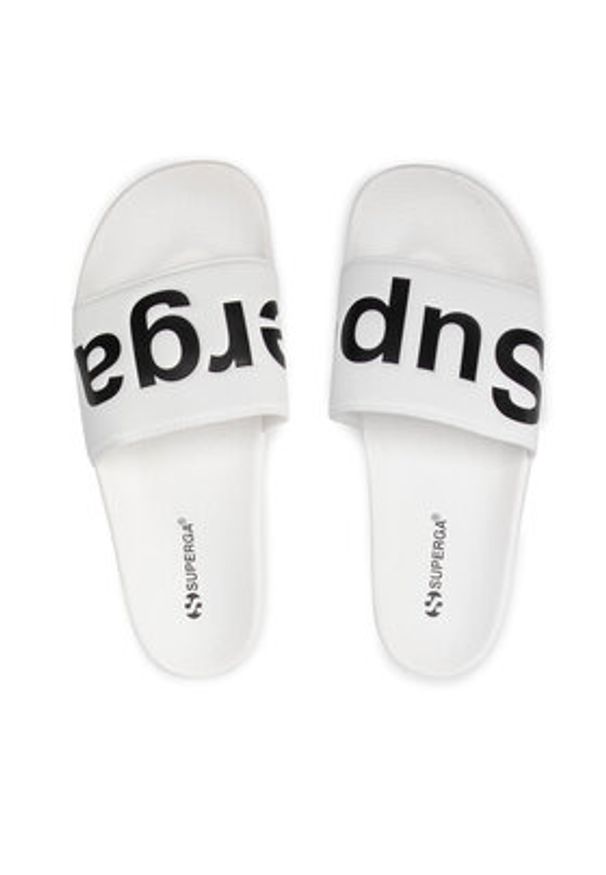 Superga Klapki 1908 Slides Polysoft S111I3W Biały. Kolor: biały. Materiał: skóra