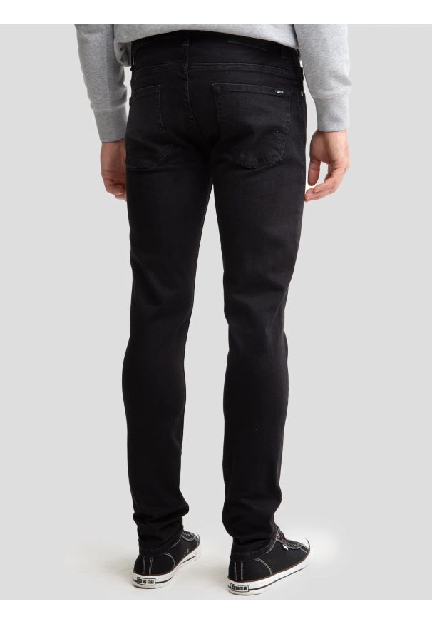Big-Star - Jeansy męskie skinny czarne Deric 950. Kolor: czarny. Styl: elegancki