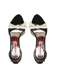 Custommade Sandały Ashley Pearl Bow 999621046 Czarny. Kolor: czarny. Materiał: zamsz, skóra