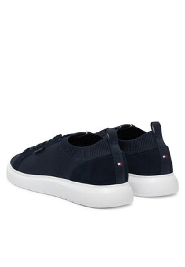TOMMY HILFIGER - Tommy Hilfiger Sneakersy Light Cupsole Knit Seasonal FM0FM05403 Granatowy. Kolor: niebieski. Materiał: materiał