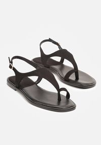 Born2be - Czarne Sandały Typu Japonki Vices Merolia. Okazja: na imprezę, na spacer. Kolor: czarny. Sezon: lato. Styl: wakacyjny, elegancki #4