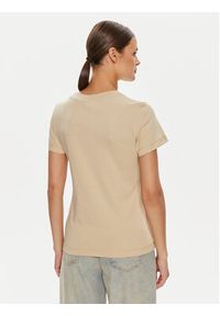 Calvin Klein Jeans T-Shirt Monologo J20J223563 Beżowy Slim Fit. Kolor: beżowy. Materiał: bawełna #3