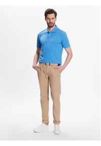 La Martina Polo VMP002 PK001 Niebieski Slim Fit. Typ kołnierza: polo. Kolor: niebieski. Materiał: bawełna #3