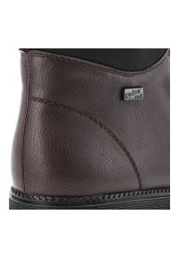 Bordowe Botki Rieker Ocieplane Buty Damskie. Okazja: na spacer, na co dzień. Kolor: czerwony. Materiał: skóra ekologiczna. Styl: casual #7