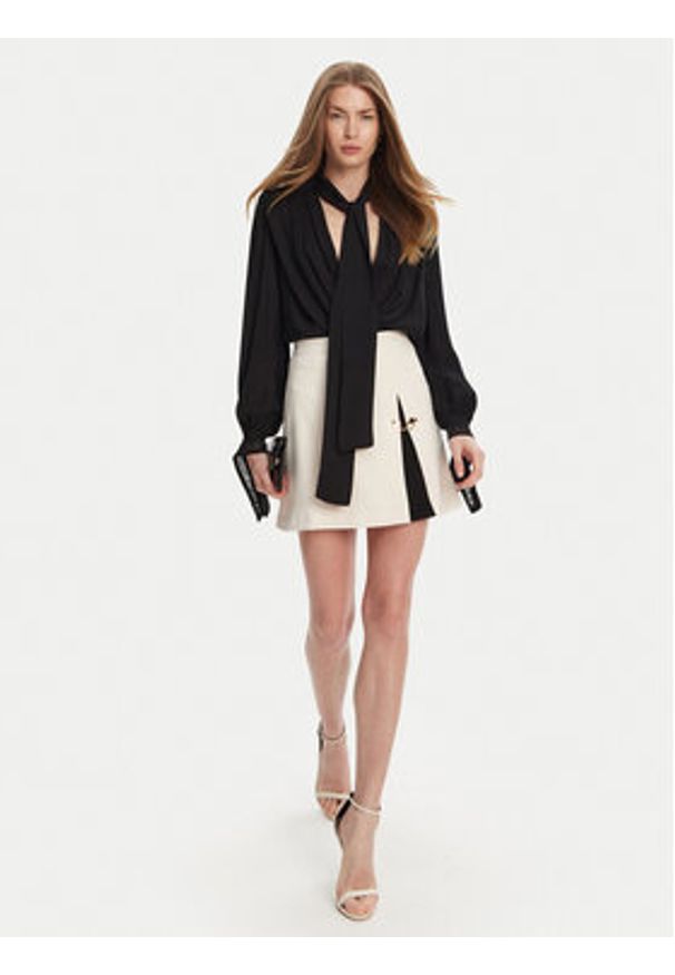 Elisabetta Franchi Body CB-006-51E2 Czarny Regular Fit. Kolor: czarny. Materiał: wiskoza