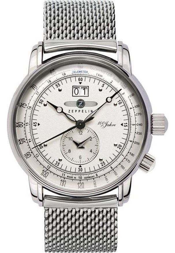 Zegarek Zeppelin męski 100 Jahre 7640M-1 Quarz srebrny. Kolor: srebrny