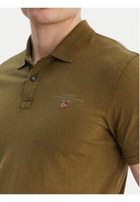 Napapijri Polo Elbas NP0A4GB4 Zielony Regular Fit. Typ kołnierza: polo. Kolor: zielony. Materiał: bawełna #3