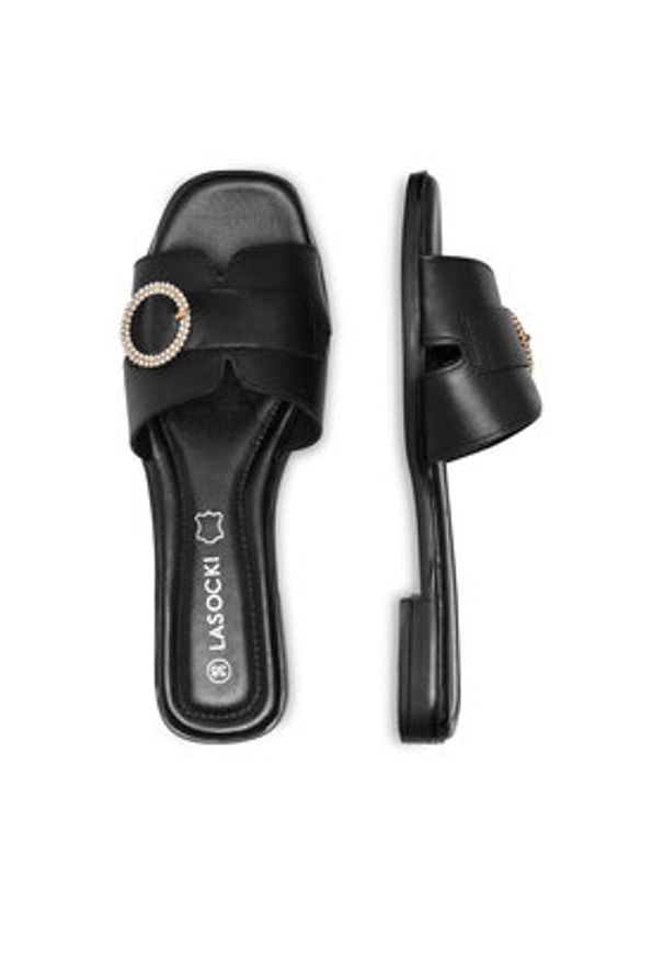 Lasocki Klapki WI16-MENA-13 Czarny. Kolor: czarny. Materiał: skóra