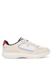 TOMMY HILFIGER - Tommy Hilfiger Sneakersy Light Runner FW0FW09409 Beżowy. Kolor: beżowy. Materiał: skóra #1