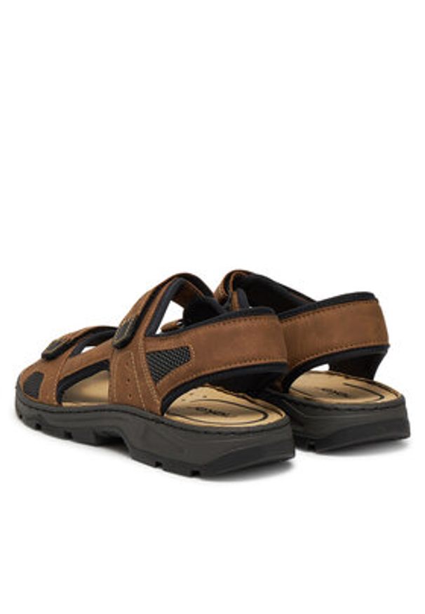 Rieker Sandały 26156-25 Brązowy. Kolor: brązowy. Materiał: materiał, syntetyk