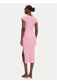 Pinko - PINKO Sukienka dzianinowa 104745 A2FR QM1 Różowy Regular Fit. Kolor: różowy. Materiał: syntetyk